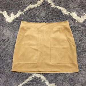 Faux Suede Skirt